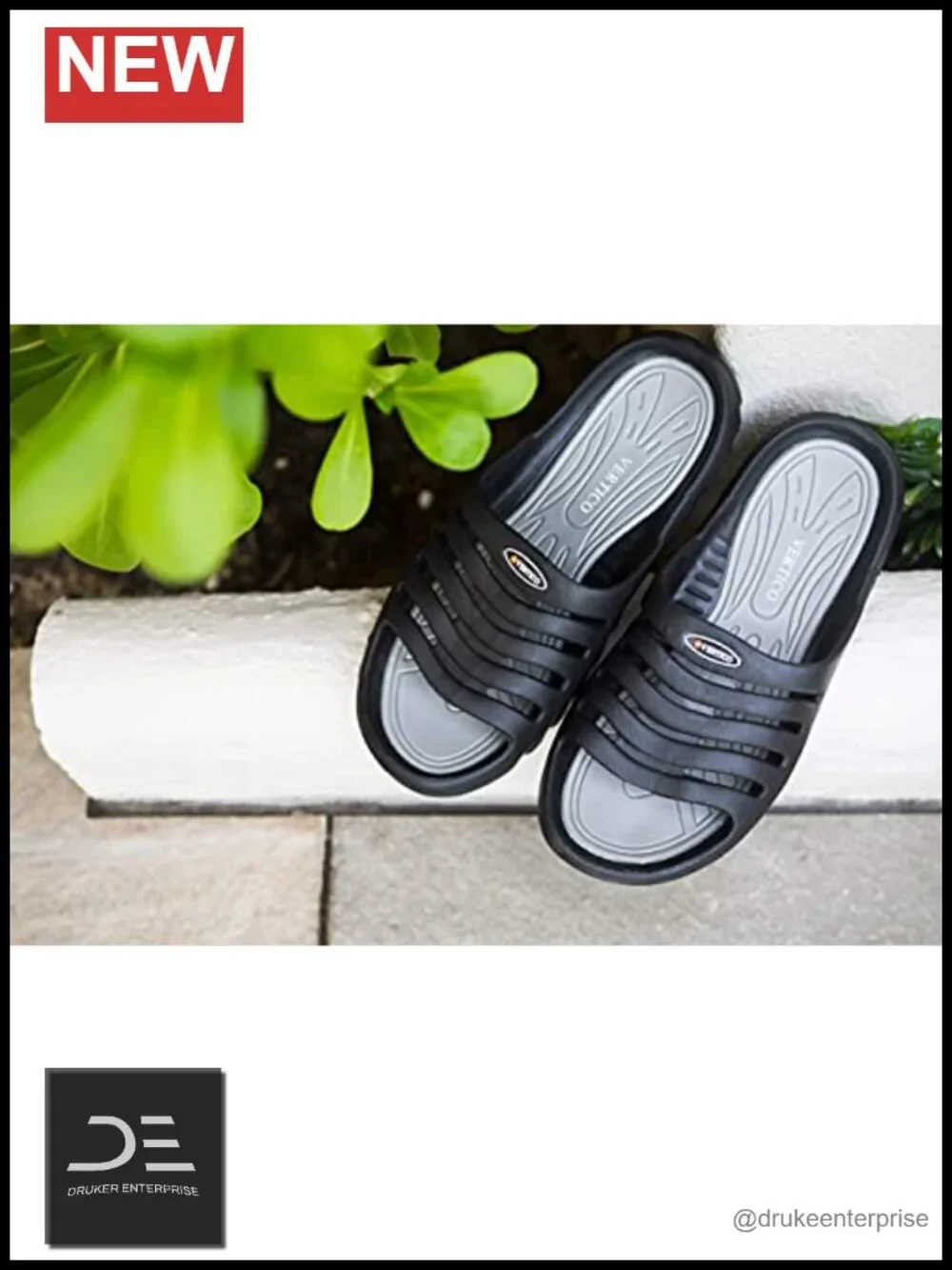Slip-On Shower Sandals Waterproof Slides Lightweight Comfortable Pool Shoes